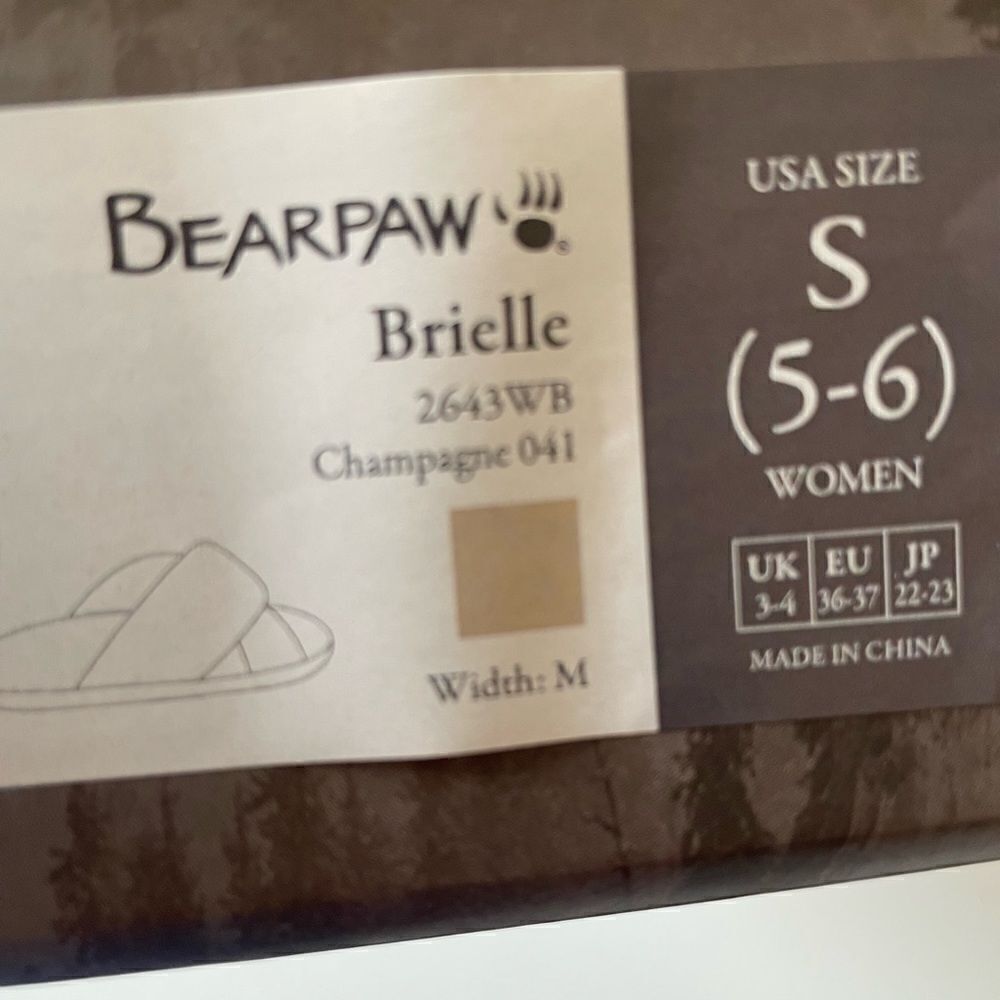 NIB BearPaw Brielle Faux Fur Slippers Size S (5-6) - Picture 10 of 10